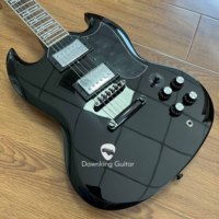 Black SG Electric Guitar with HH Pickups 6 Strings Chrome Hardware free shipping