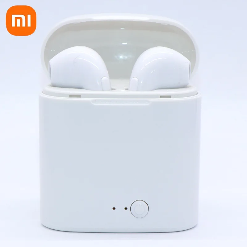 Xiaomi سماعة بلوتوث لاسلكية صغيرة سماعات أذن استريو سماعات رأس لاسلكية رياضية مع صندوق شحن لجميع الهواتف الذكية