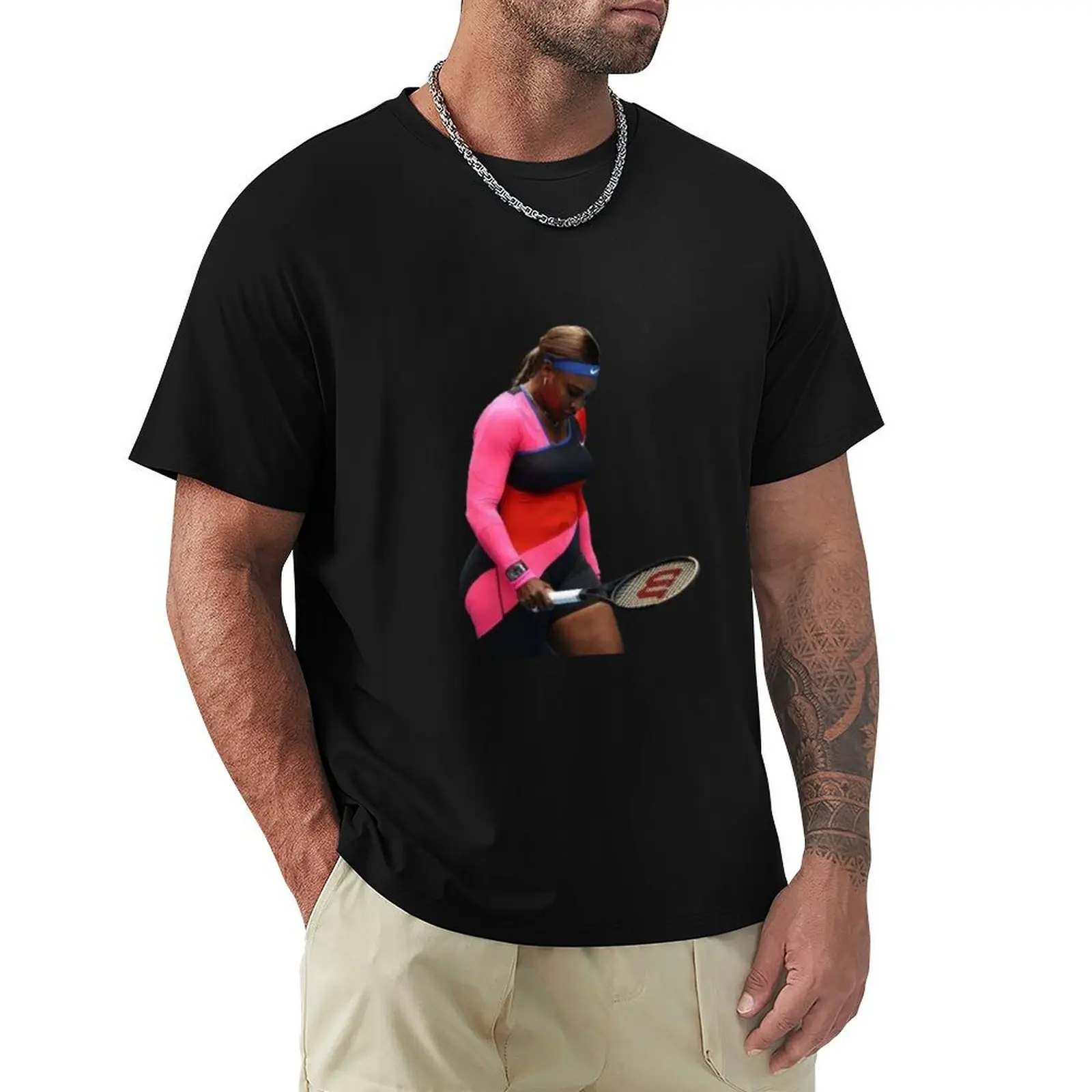 Serena Williams-T-Shirt Surdimensionné pour Homme, Vêtement Graphique, Grande Taille