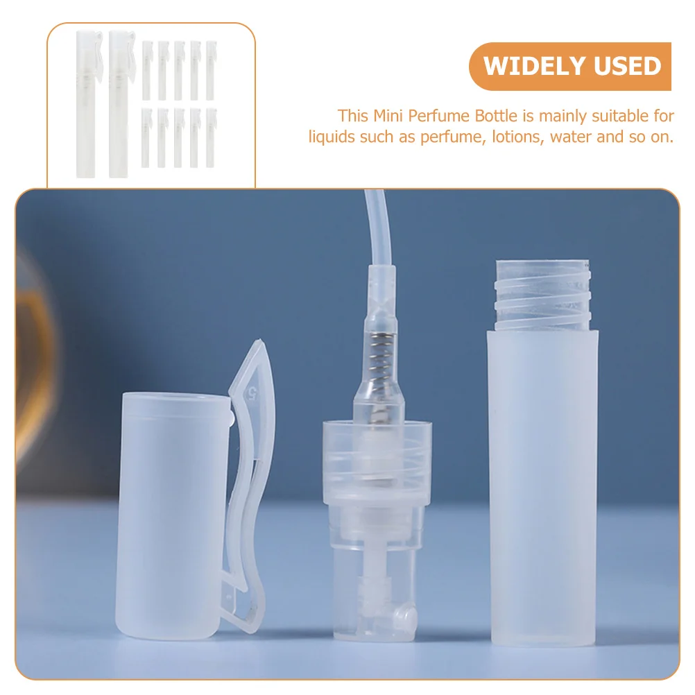 12 Stuks Draagbare Mini Spray Flessen Reisformaat Hervulbare Plastic Parfum Containers Lekvrij Voor Huidverzorging Water Parfum