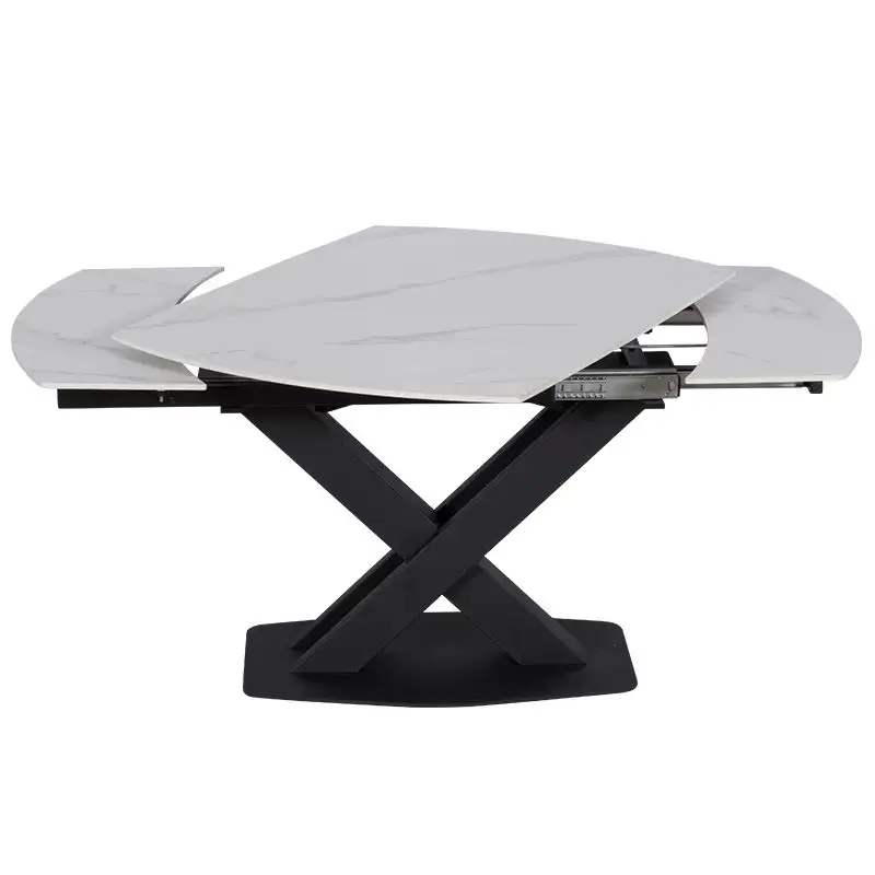 Luxury 180cm Rectangle Oval Marble Extendable Dinning Table Dinning Table Modern Luxury Extendable Dining Table Ceramic