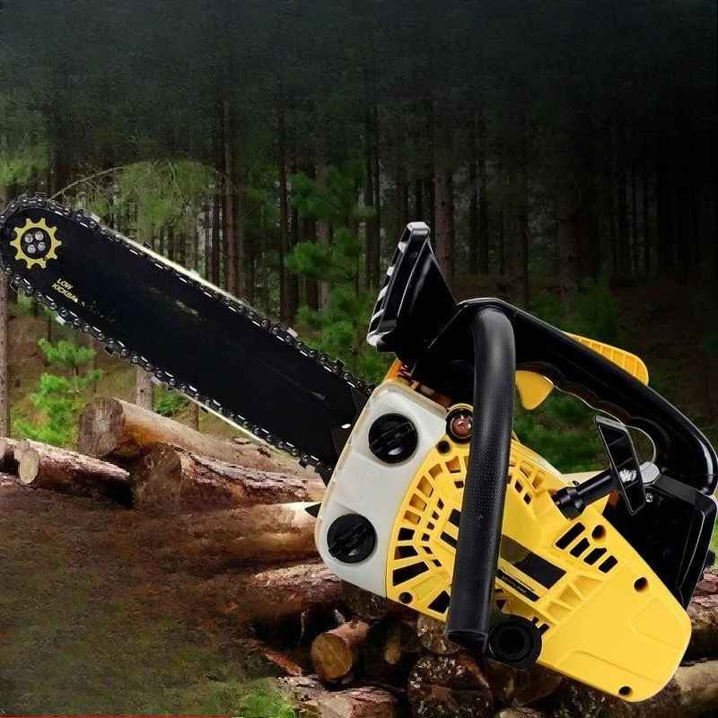 Household Compact  Chainsaw, One Hand Operated Mini Petrol Saw for Bamboo Felling
