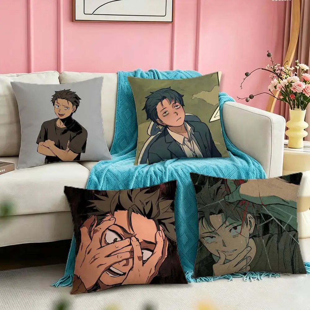 R-Re Zero Subaru Return By Death  Square Double-Sided printed Pillow Case Bedroom Bedside Pillow Sofa Cushion Cover