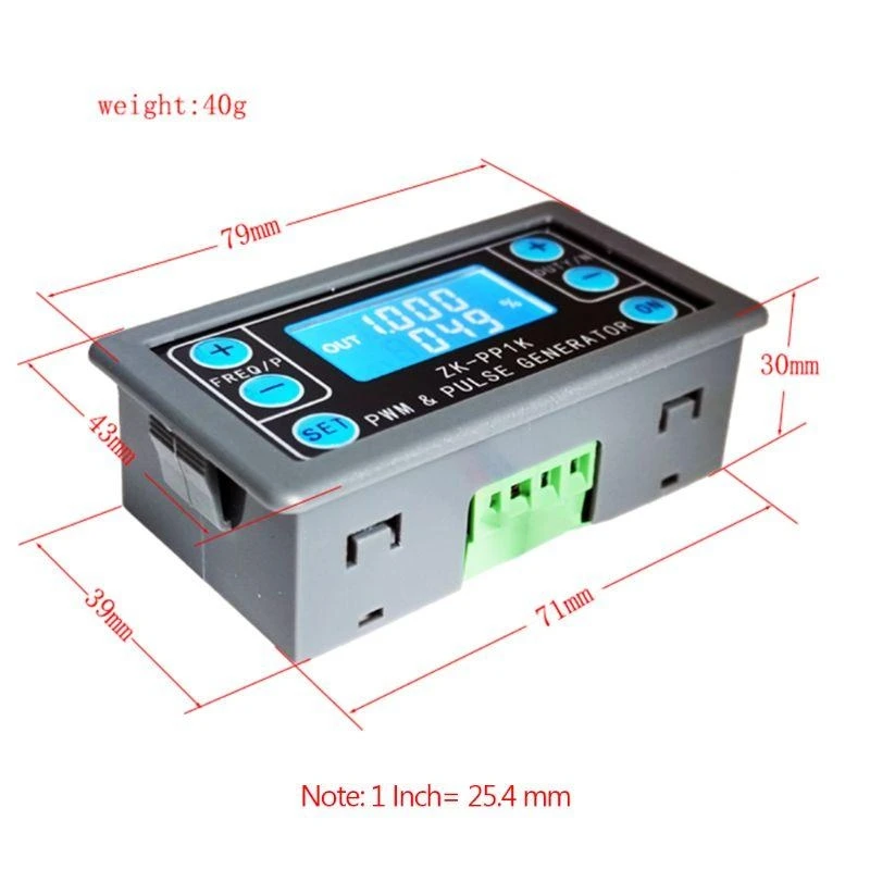 ZK-PP1K PWM Frequency Duty Cycle Generator High-precision Detection 1Hz~150KHz Square Stable