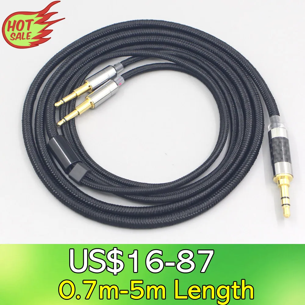 

LN007553 6.5mm XLR 4.4mm Super Soft Headphone Nylon OFC Cable For Hifiman HE560 HE-350 HE1000 XiaoMi Headphone 2.5mm pin