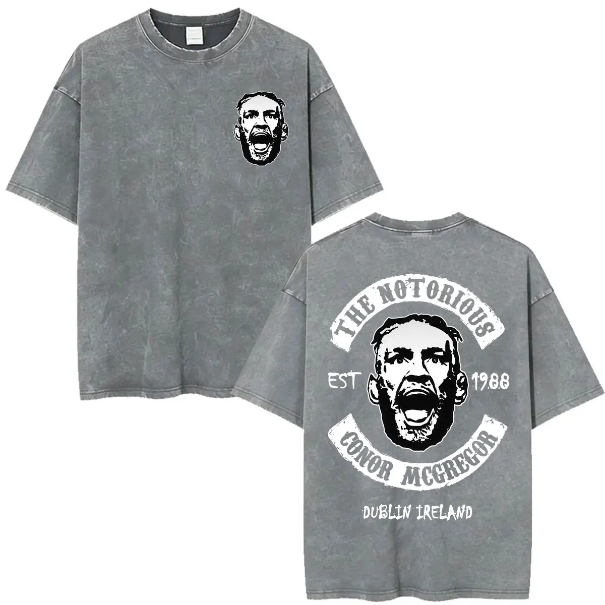 Washed Vintage The Notorious Conor Mcgregor By Immortalized T-shirts Men Women Fashion Casual Loose Oversized T Shirt Streetwear