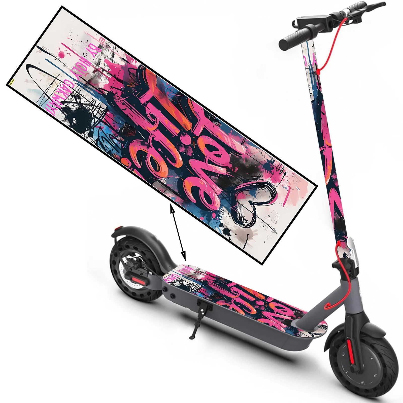 

Colorful Love Life graffiti tide sticker pattern, fashion scooter sticker, skateboard sticker, scooter floor mat sticker, cool