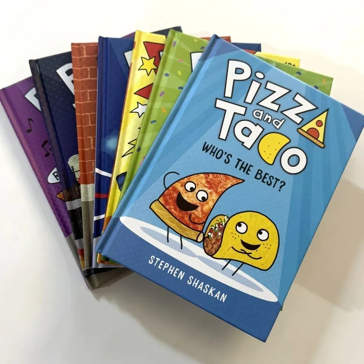 Pizza and Taco 7 Volumes English Version Primary Chapter Color Comic Novel Hardcover English Books