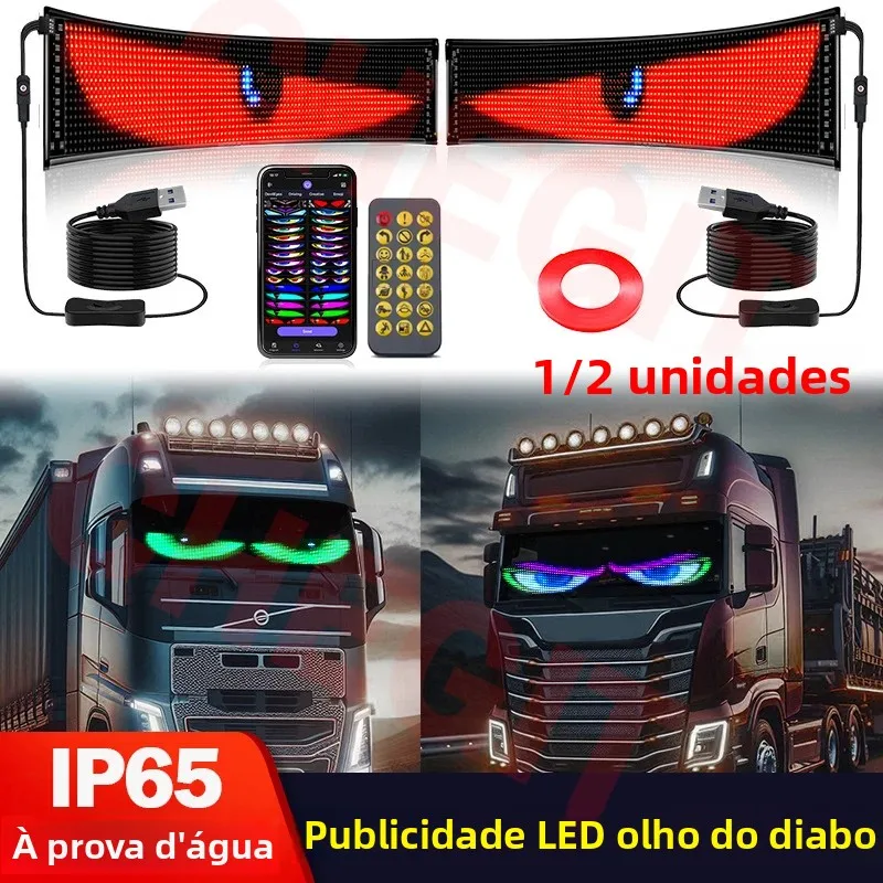 led-bricolage-matrice-pixel-panneau-led-affichage-1-2-pieces-camion-oeil-voiture-signe-animation-bluetooth-app-controle-programmable-ecran-flexible