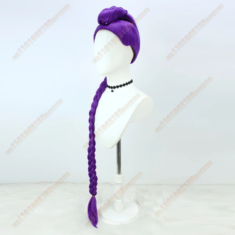2025 NEW KPOP Demon Hunters Rumi Purple Cosplay Wig Halloween Party Roleplay Wig Heat Resistant Synthetic Wig for Daily