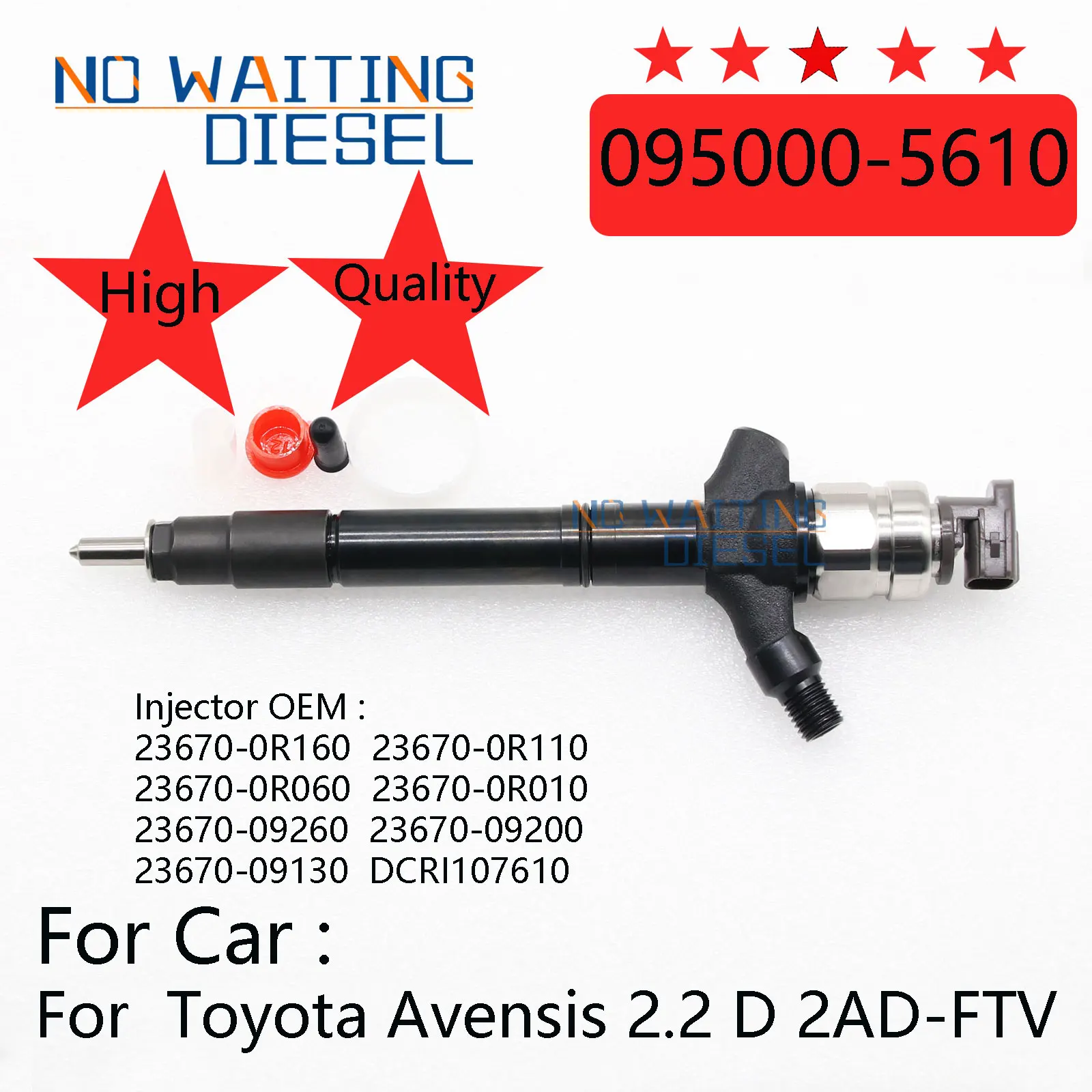 0950005610 Diesel Injector Assembly 2367009260 2367009200 2367009130 DCRI107610 For Toyota Avensis 095000 5610