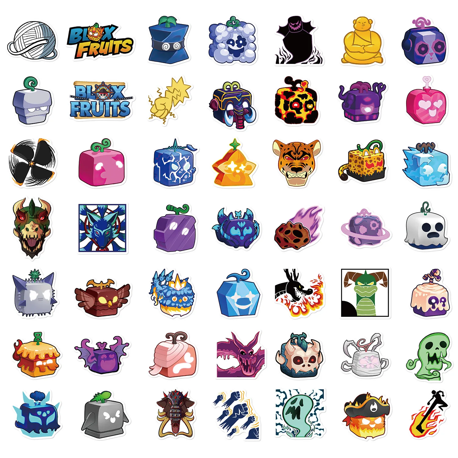 50 قطعة لعبة الفواكه Blox متنوعة الفينيل سيارة ملصق دراجة نارية دراجة الأمتعة مائي الكتابة على الجدران بقع الهاتف سكيت المحمول