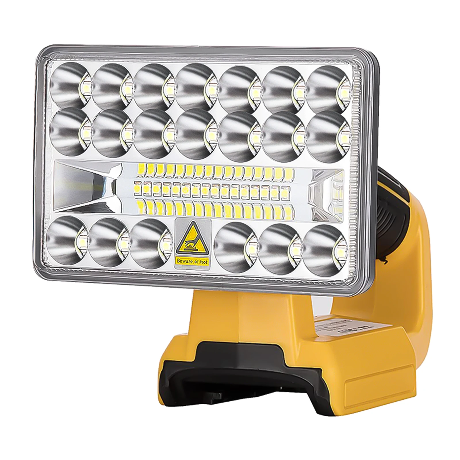 18W 2000LM Portable LED Work Light for Dewalt 14.4-20V Battery Rechargeable LED Flood Light Cordless Flashlight with USB Port