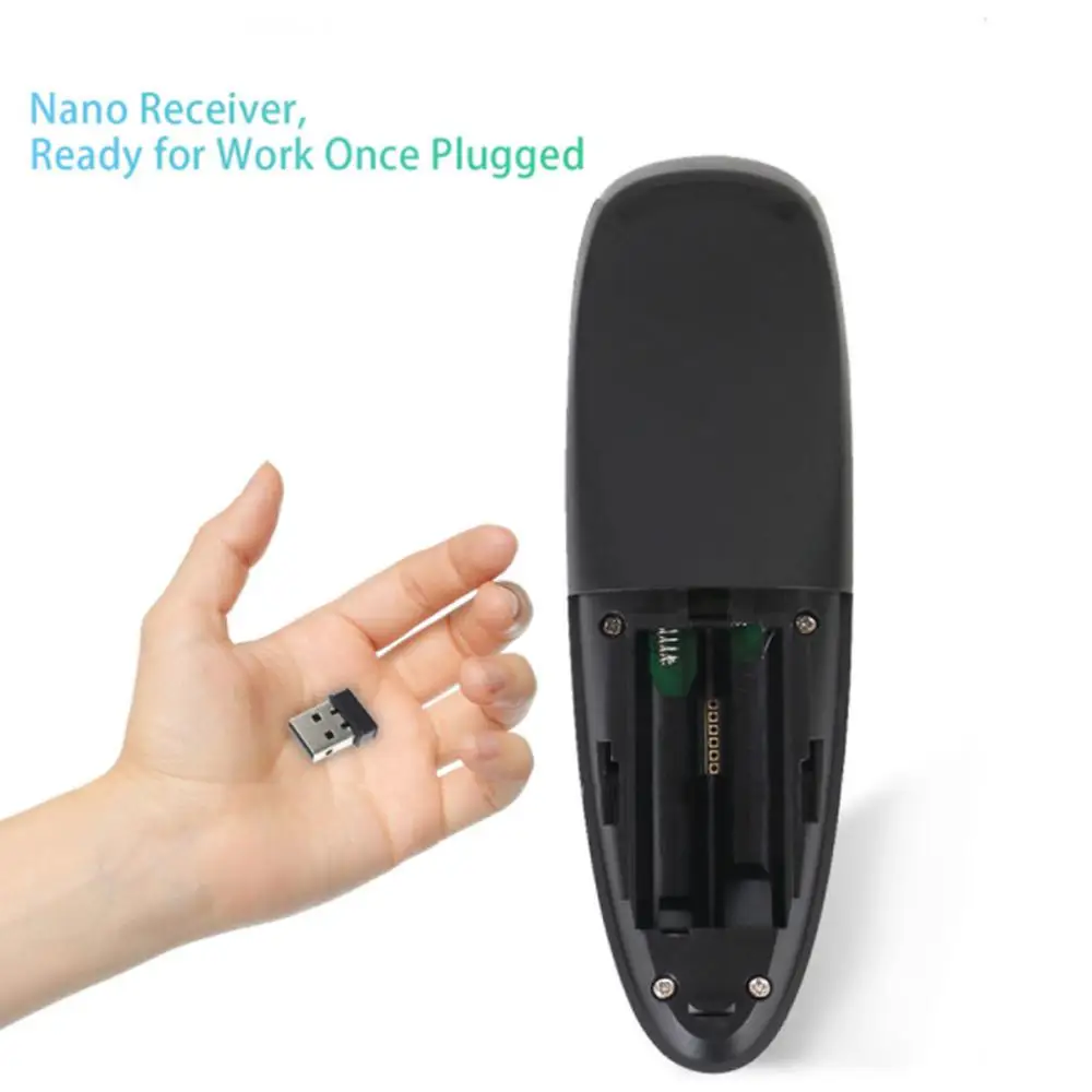 RF-gyroscoop G10 Smart Voice-afstandsbediening voor Android TV Box PC Wireless Air Mouse IR Learning