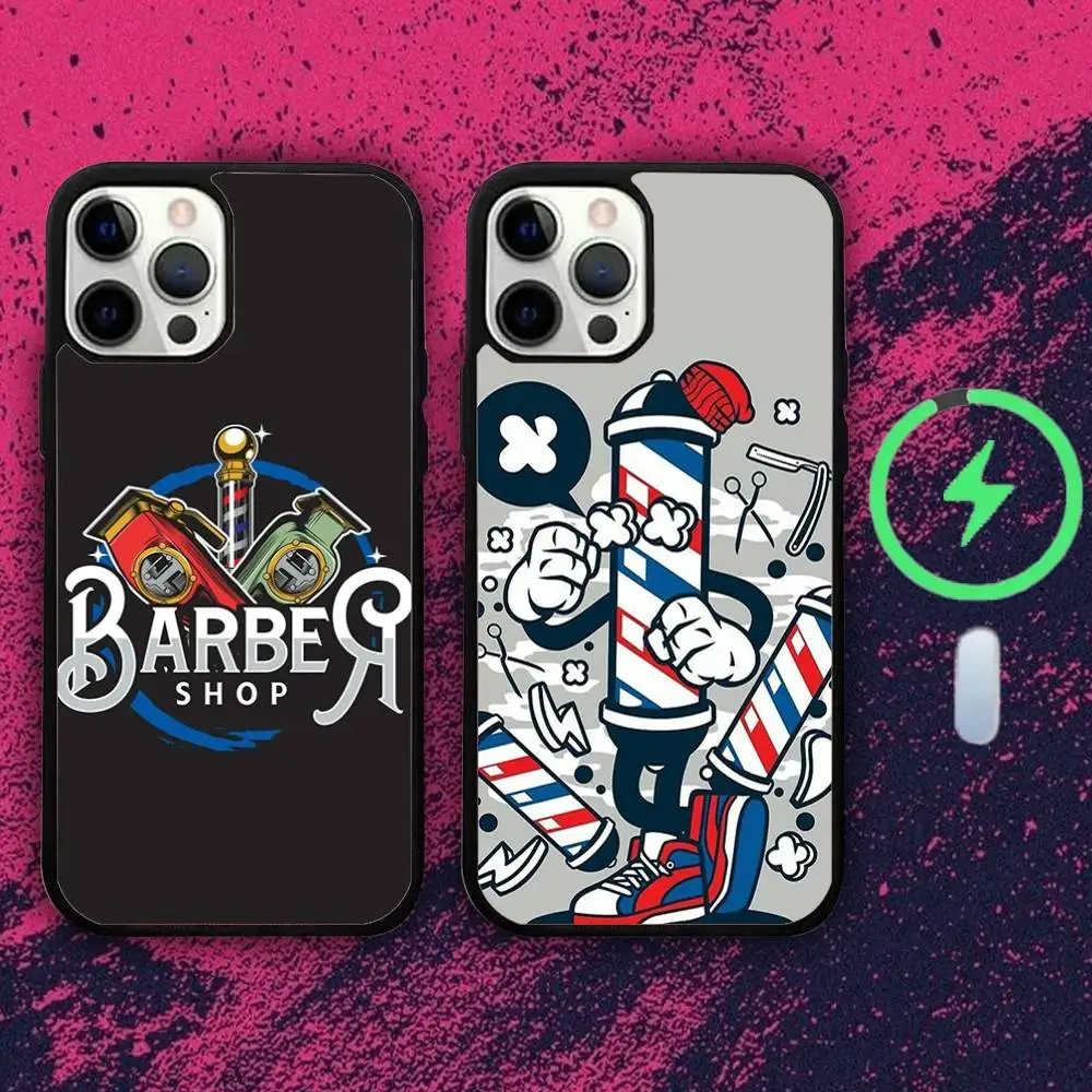 

Funny Barber Hair Phone Case For iPhone 16e,16,15,14,13,12,11,Plus,Pro,Max,Mini Magsafe Magnetic Wireless Charging