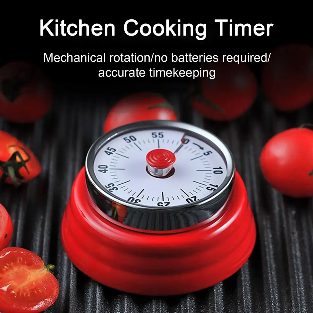 

Cooking Timer Student Study Timer Efficient Kitchen Study Companion Magnetic 60-minute Mechanical Timer with Visual Countdown No