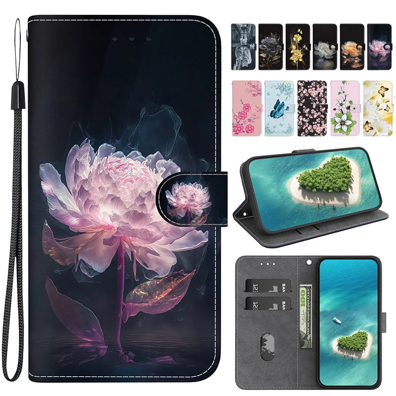 Stand Flip Wallet Case For Motorola Moto Edge 60 Pro Edge 2023 2024 2025 S50 Neo One Fusion Plus Leather Protect Cover