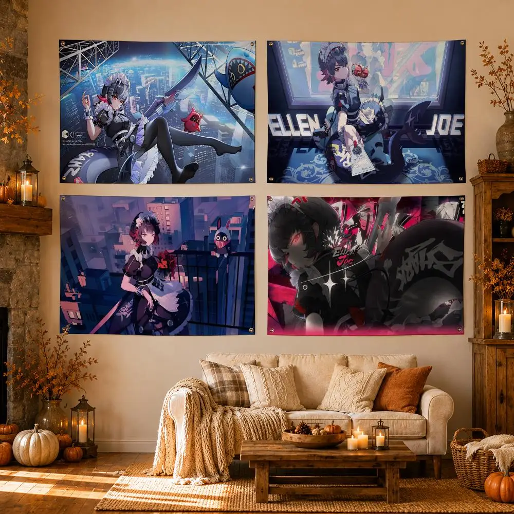 Ellen Joe-e Flags Flags for Room, Bedroom, Home, Outdoor, Wall Hanging, Concert Print, Art Banner