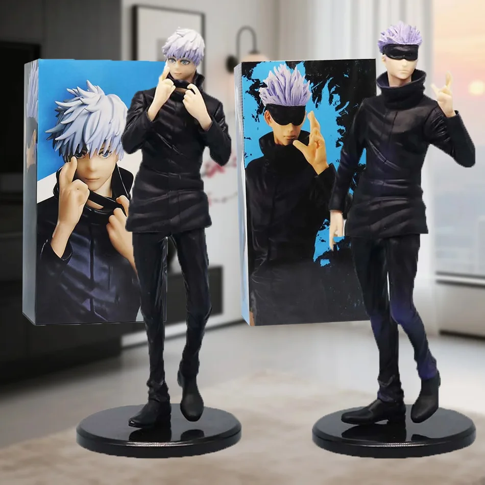 Jujutsu Kaisen 21cm Anime-Figur Gojo Satoru Anime-Statue PVC-Actionfigur Sammlermodell Spielzeug Sammlerfiguren
