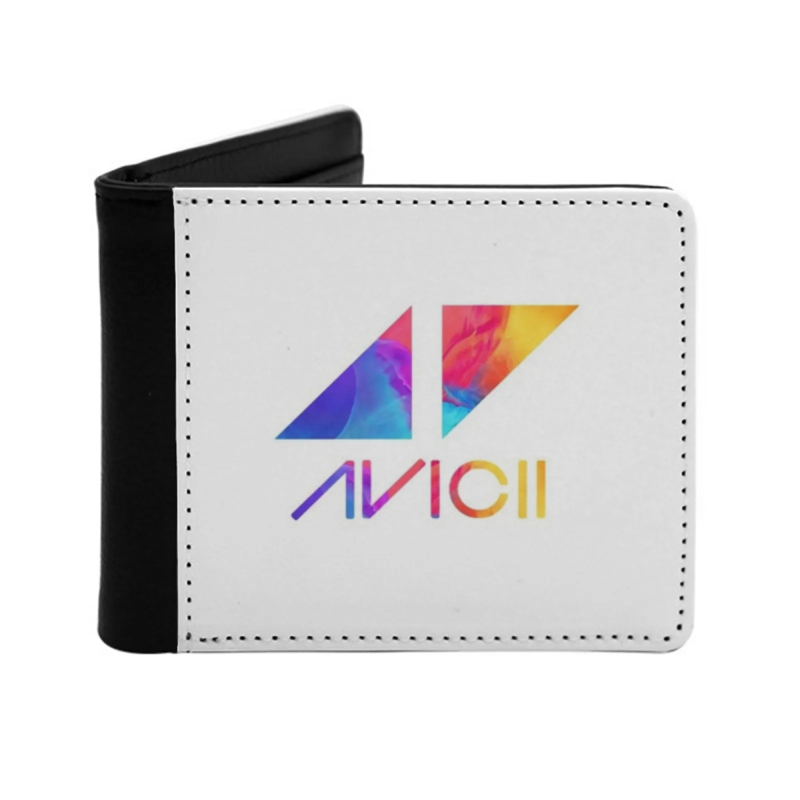 Avicii Text And Logo Colorful New Men's Wallet Short Fashion Pu Leather Wallet Multi Card Wallet Avicii Avicii Id Rip Avicii