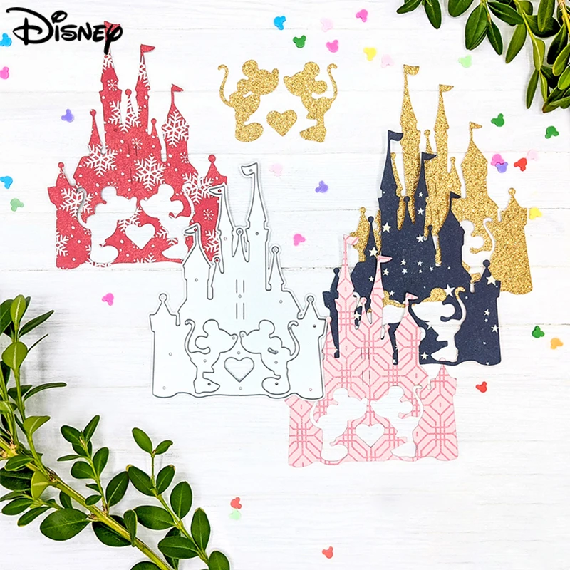 Disney Castle Metalowe wykrojniki Myszka Miki Miłość Serce Wykrojniki do Diy Scrapbooking Album Rzemiosło Papier Karty Wytłaczanie Decora