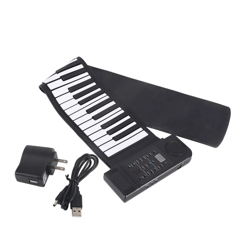 

Portable 61-Keys Roll Up Soft Silicone Flexible Electronic Digital Music Keyboard Piano New