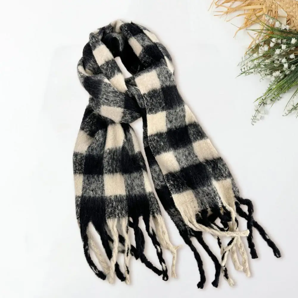 Elegant Shawl Women Shawl Elegant Women's Shawl Super Soft Winter Scarf with Tassel Thick Warm Breathable Outfit Accessory