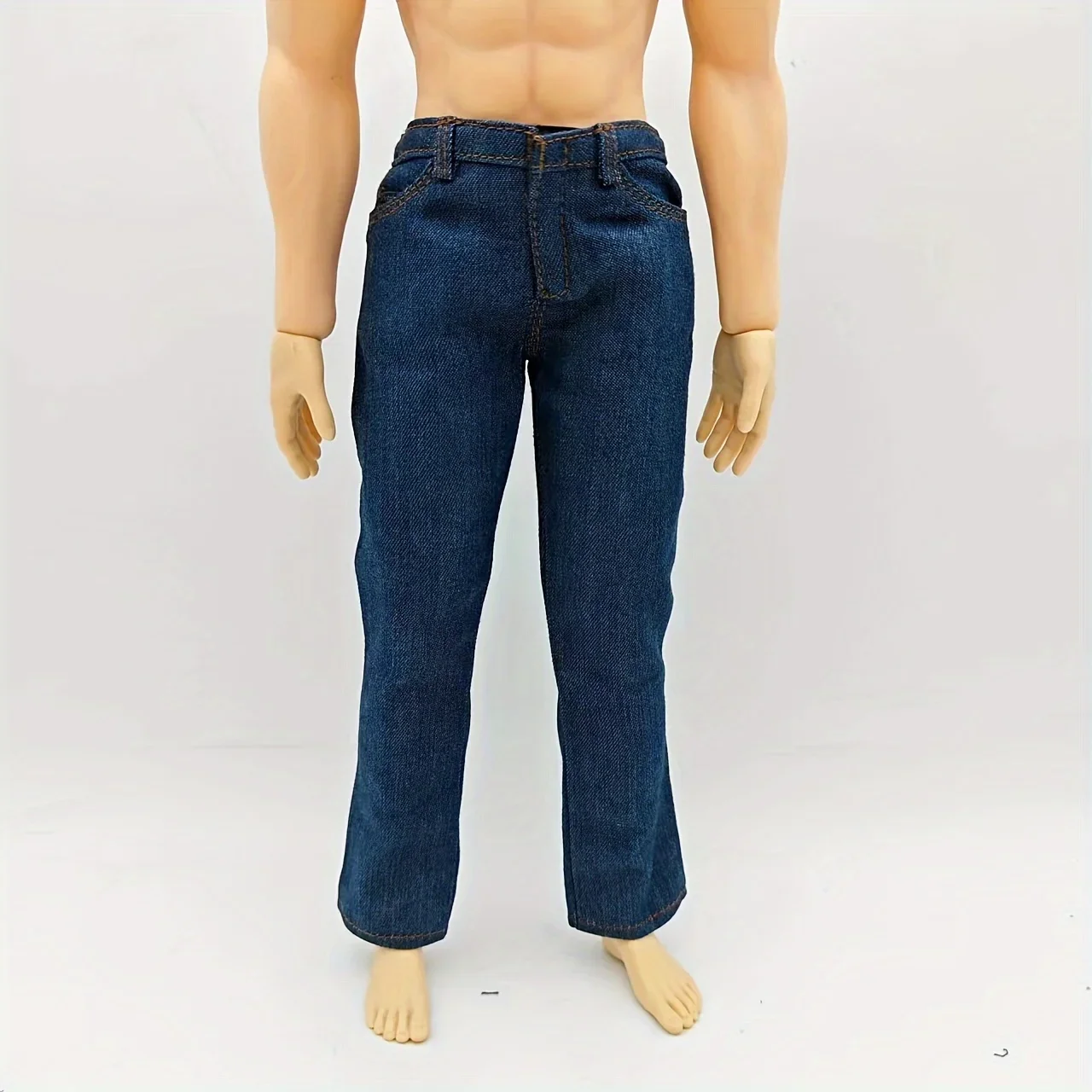 1/6 Blue Loose Fitting Jeans Casual Pants Model for 12