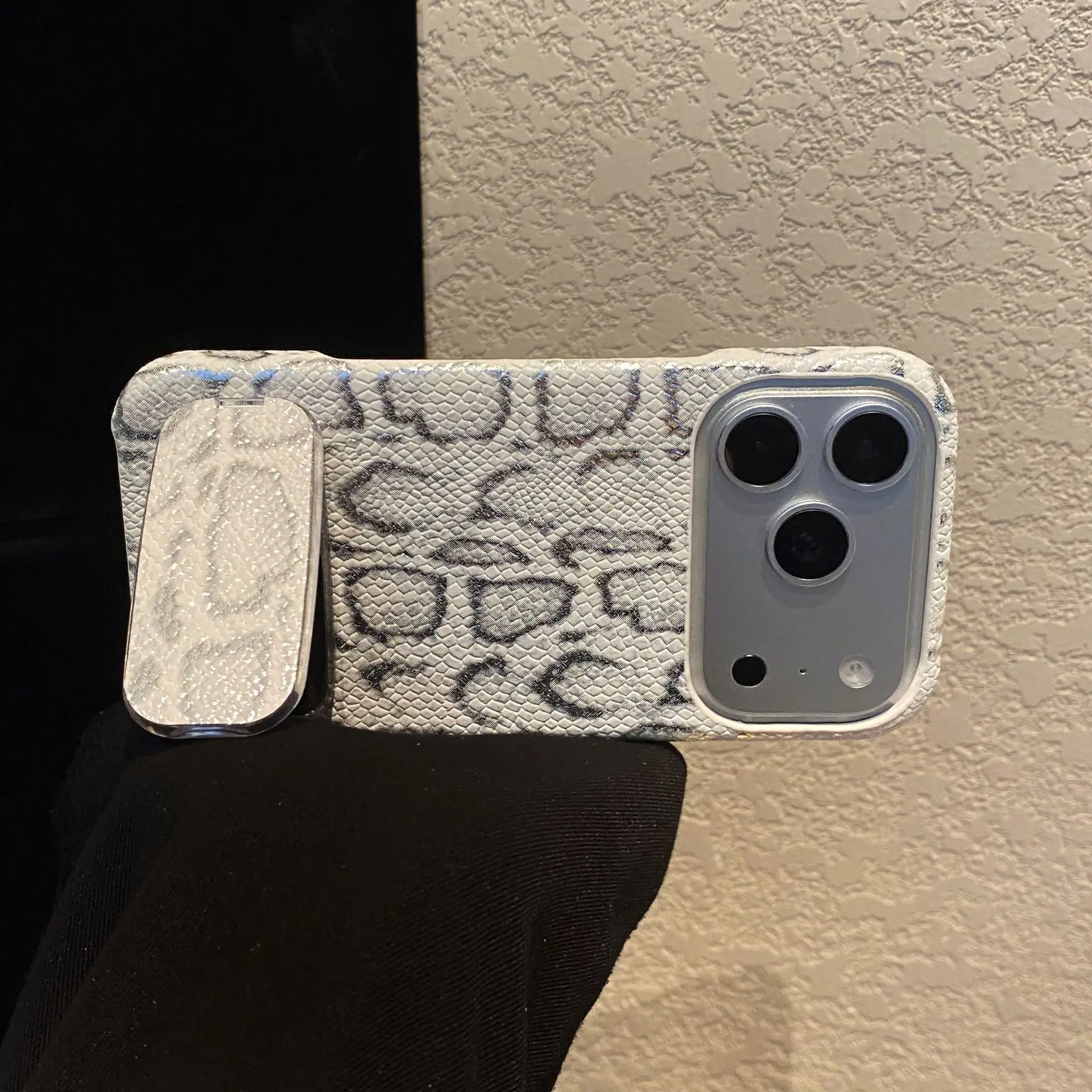 Wzór krokodyla Pasuje do etui na iPhone 17air, 16promax, przenośne lustro, 15pro z podstawką, 14plus półetui, 13 osłona ochronna — zdjęcie produktu 5