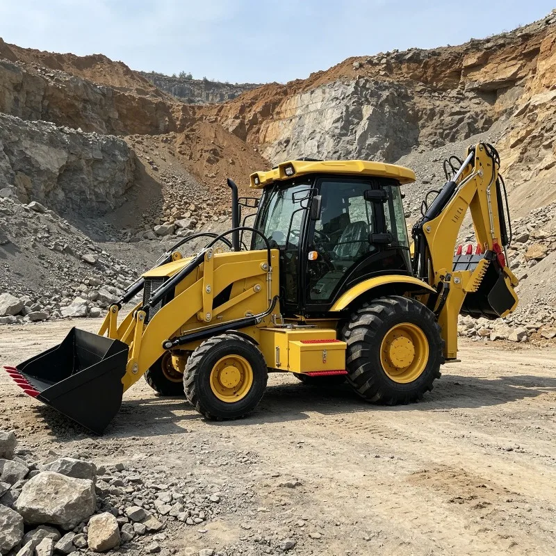 Versatile Backhoe Loader Quick Change Compatible with Multiple Attachment for Farm Trenching Digging Grading Leveling Customized