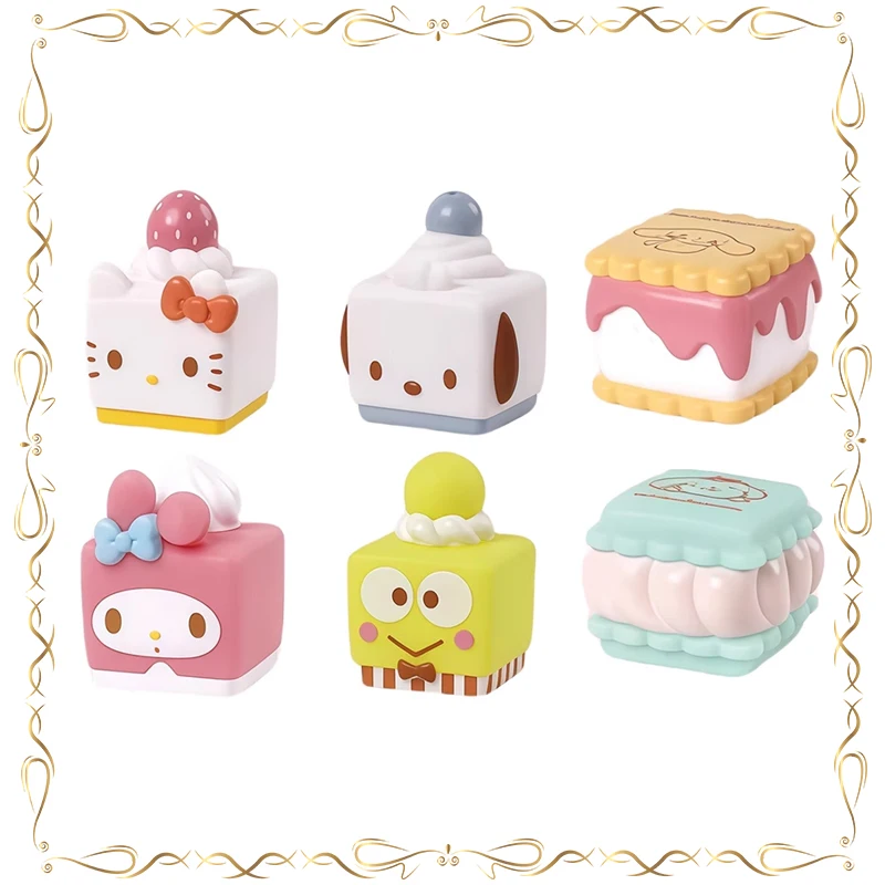 

Hello Kitty Kero Kero Keroppi Dessert Modeling Luminous Lamp Gashapon Cute Children's Day Gifts Ornament Model Toys