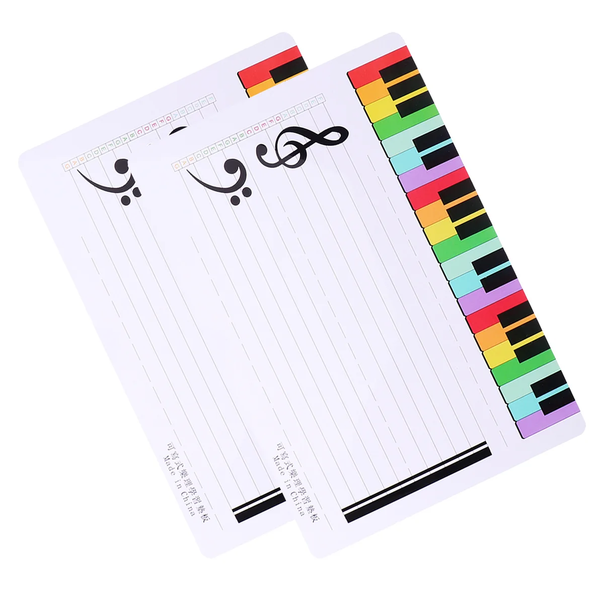 2pcs Five-Line Staff Whiteboard Dry Erase Magnetic Writing Board For Home School Music Practice Teaching Learning Drawing Wall