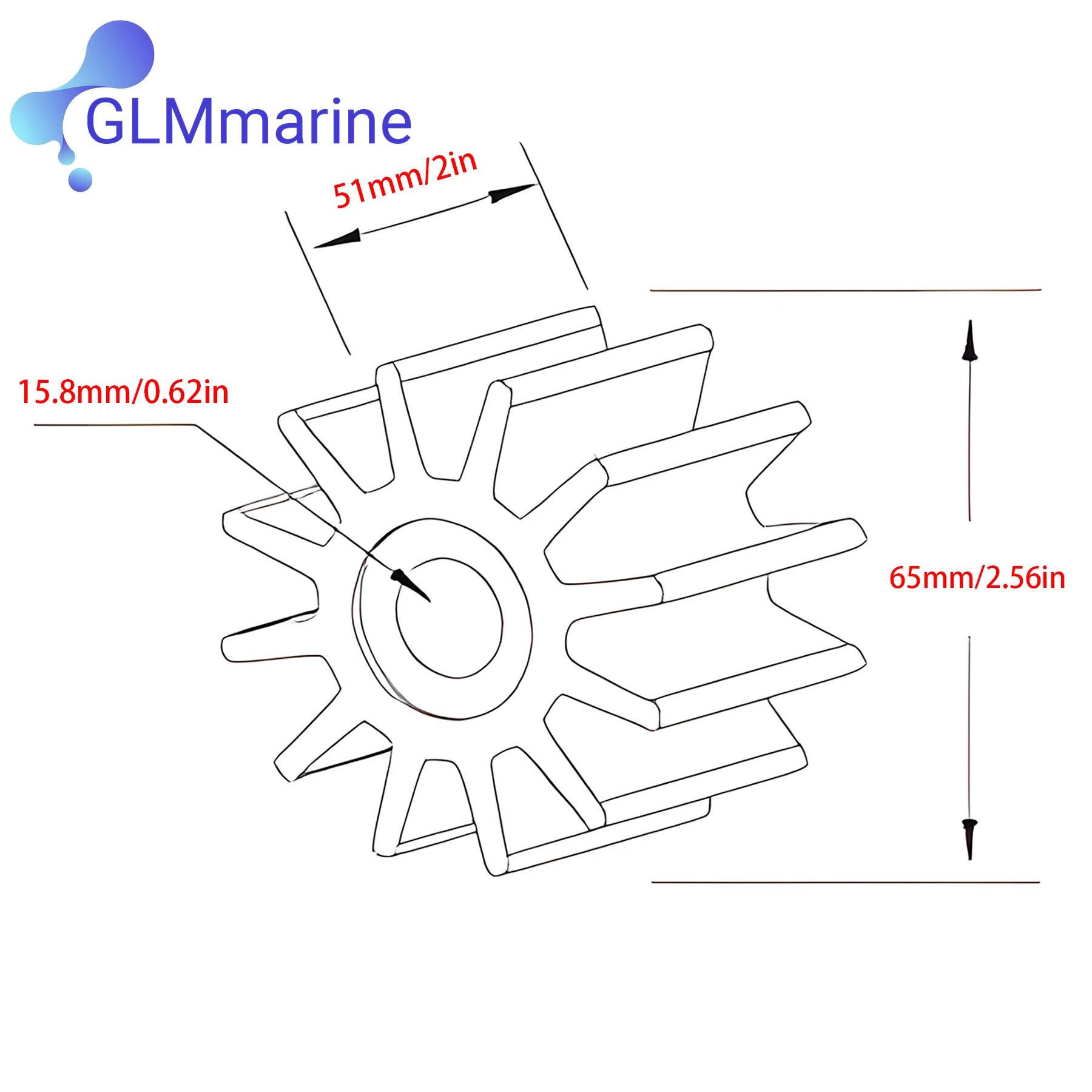 Water Pump Impeller Kit For Volvo Penta 818680 Marine Engine Replace Sherwood 15000K CEF 500167 Sierra 18-3021