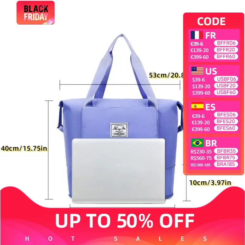 New Medium Size Luggage Foldable Female Short Distance Portable Large Capacity Maternity Storage Travel Duffel Fitness Bag