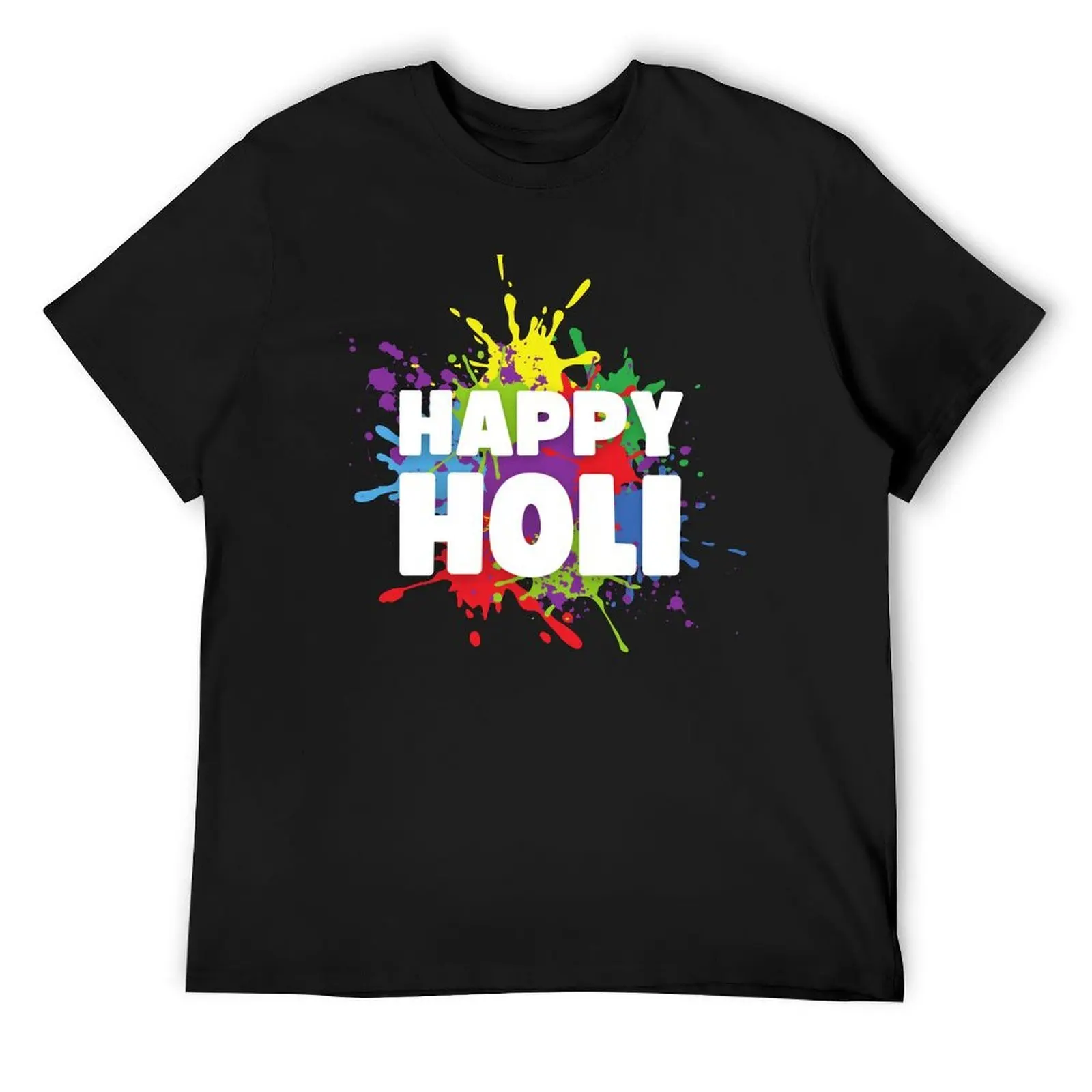 

HAPPY HOLI COLORFOUL DESIGN T-Shirt blacks cute tops blanks mens clothes