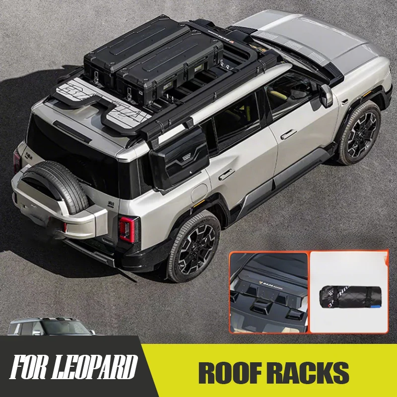 

For BYD Leopard 8 Roof Rack Frame Extension Platform Folding Ladder Spare Tire Storage Bag Modification Parts