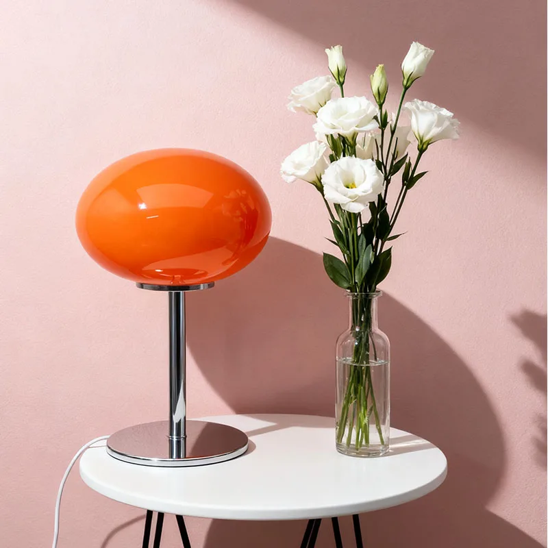 

Cream Style Lollipop Glass Table Lamp - Creative Warm Ambient Lamp, Decorative Lamp for Bedroom Study Workroom