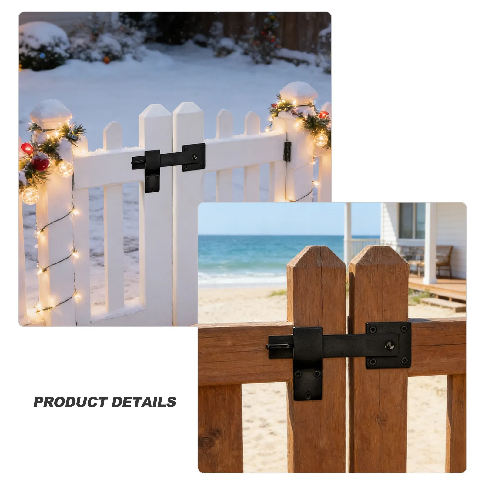 1Set Sturdy Cast Iron Barn Door Latch Hardware with Metal Hasp Lock for Screen Doors Sliding Barn Doors Fence Gates Indoor