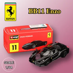 Bburago 1/64 Ferrari Mini Car Model, BB11 Enzo Scale LeFarrari F40 F50 458 488 GTB Spider Diecast Miniature Art Replica Toy