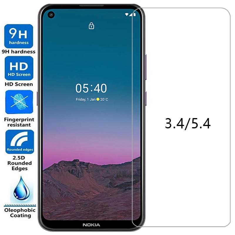 screen protector tempered glass for nokia 3.4 5.4 phone case on nokia3.4 nokia5.4 3 5 4 34 54 back cover 360 coque nokai