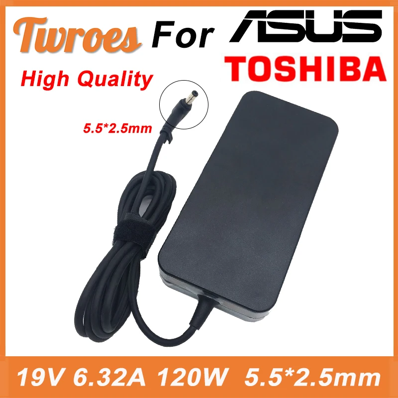 

Laptop Adapter AC Power 19V 6.32A 5.5*2.5mm 120W For toshiba Satellite For Asus PA-1121-28 N750 N500 N53S G50 N55 Charger