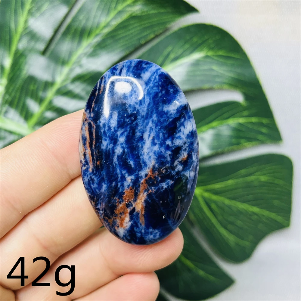 USA Natural Gem Blue Sodalite Palmstone Hand Polished Home Room Decoration Chakra Energy Sorcery Altar Spirit Crystal Healing