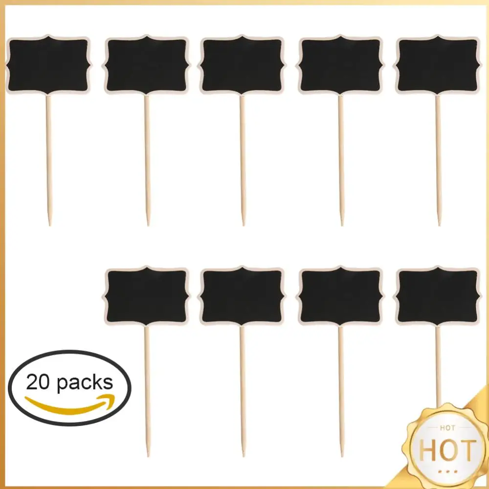 20 個の木製メッセージスレート小さな黒板子供用黒板ミニノートボード特別なイベントの装飾用