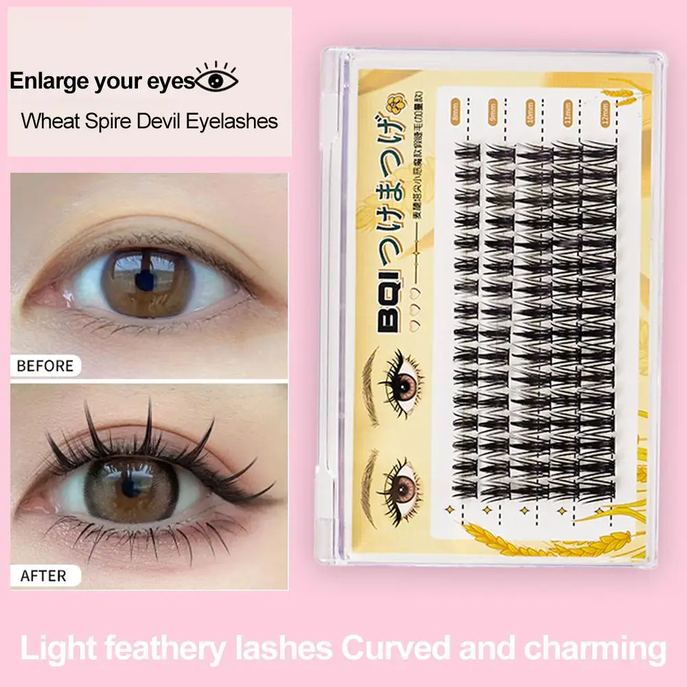 自己粘着つけまつげクラスターセットナチュラルルックまつげエクステンションキット毎日のパーティーメイク用高密度つけまつげ