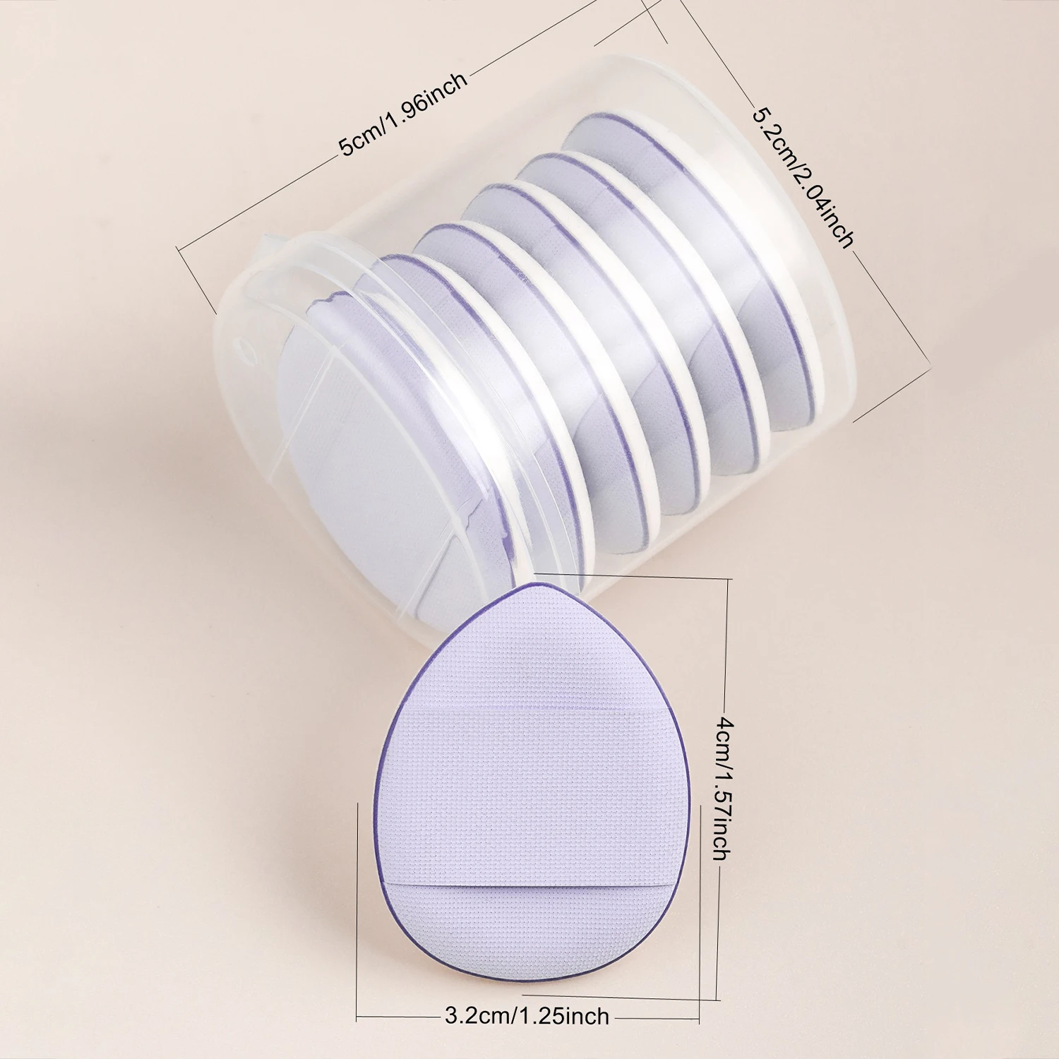 Finger powder puff, 6pcs/box small thumb cushioned slippers powder puff mini concealer makeup tool