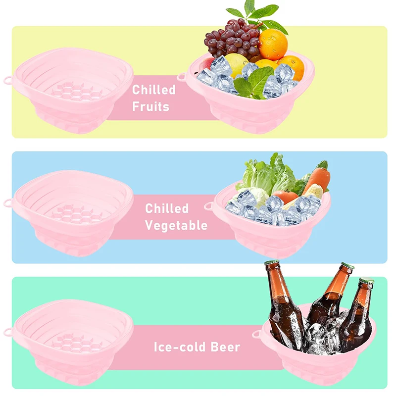 얼굴 얼음 목욕 그릇, 페이셜용 얼음 욕조, 접이식 얼음 페이셜 세면대, 가정 및 여행용 스킨케어 도구