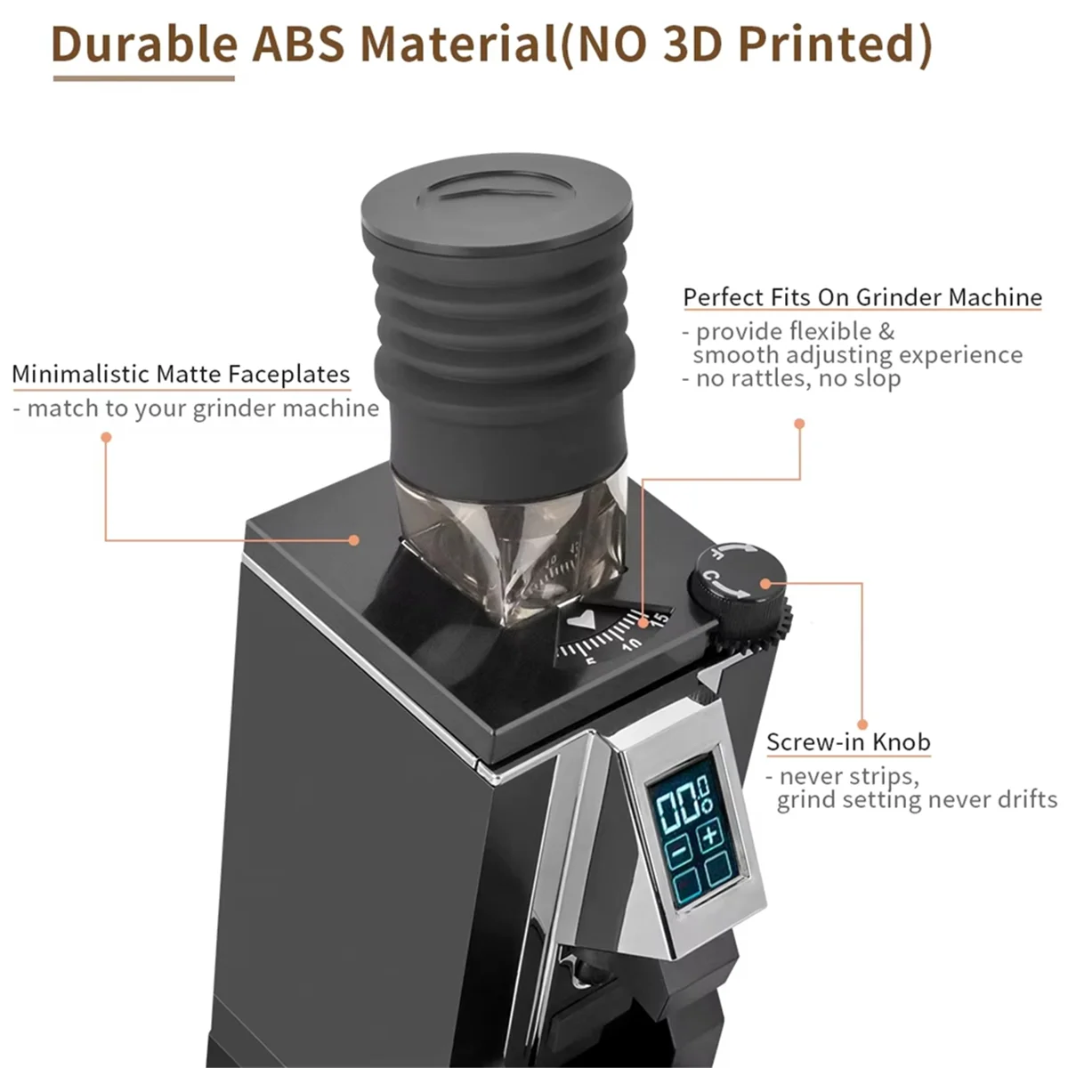 

ABFW For Grinder Setting Dial with Lid Plastic Adjustment Dial for Mignon Specialita Grinder Accessories
