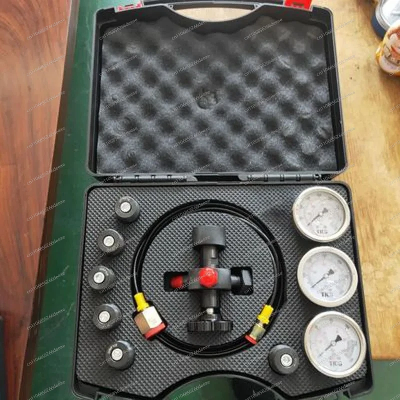 7-in-1 Nitrogen Charging Kit – Hydraulic Accumulator Gas Valve Filling & Pressure Testing Tool for Cylinders