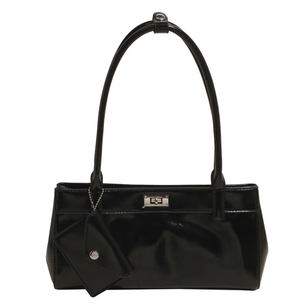 

Сумка для покупок Sweet French Stick Y2K 2 в 1, сумка через плечо из искусственной кожи, подвесная сумка, однотонная текстура, сумки для подмышек, школьные сумки