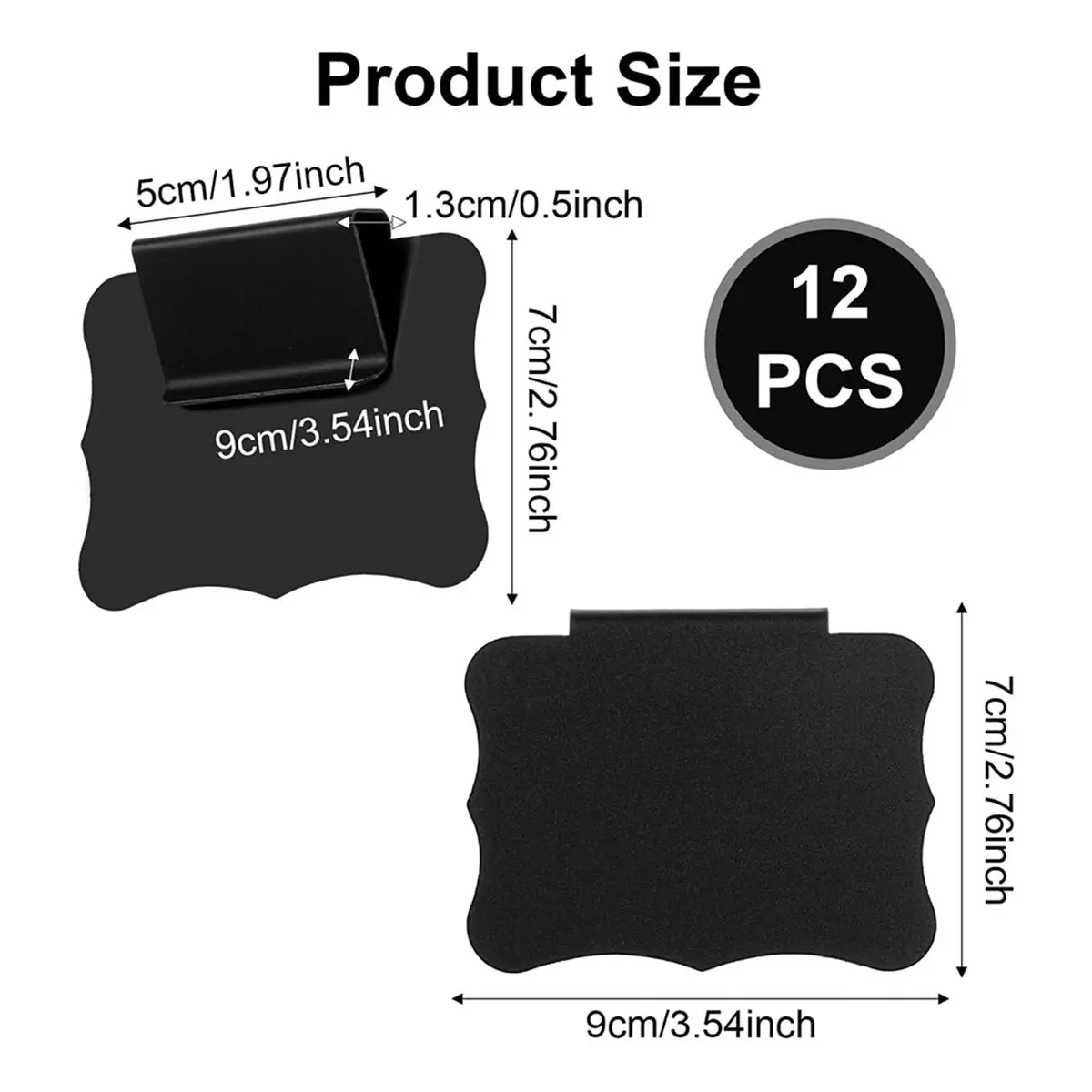 Best sales 2026 12-Pack Black PVC Basket Labels for Storage Bins, Clip-on, Reusable, Erasable for Home and Organization